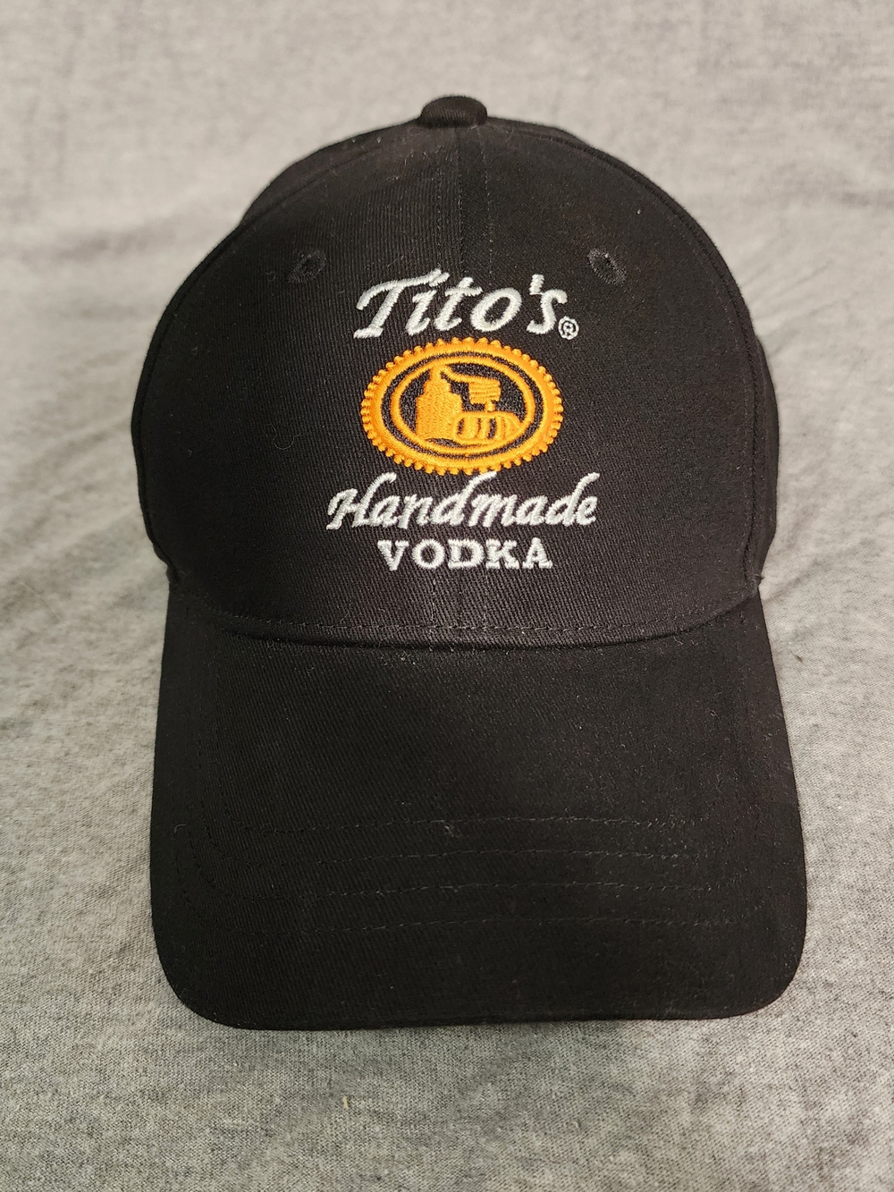 Tito’s Handmade Vodka Hat Austin Texas Black Adjustable Strapback Cap New